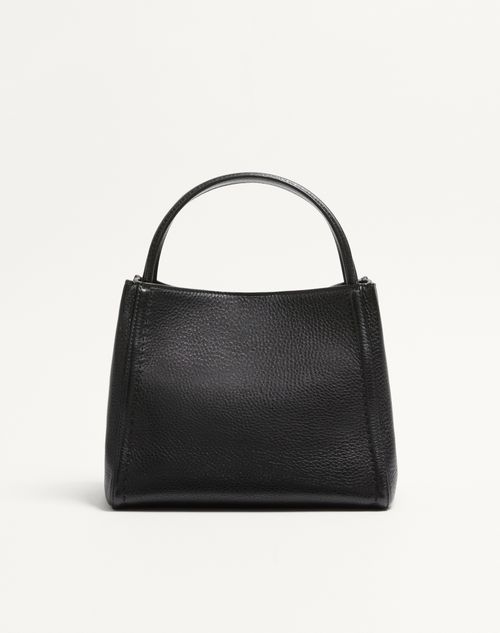 Valentino Garavani - Valentino Garavani Alltime Medium Handbag In Grainy Calfskin - Black - Woman - Top Handle Bags